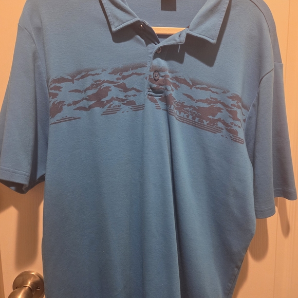 Oakley Other - Oakley Blue Graphic Men's Polo Shirt
